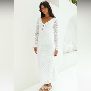 IVORY MOON MAXI DRESS WHITE
